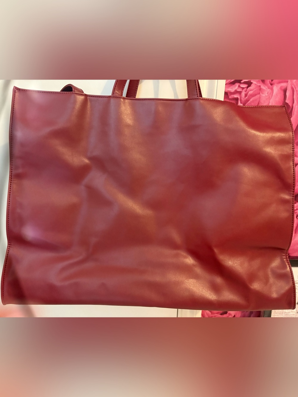 Telfar Burgundy Tote Bag - Picture 7 of 12